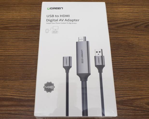 Цифровой конвертер USB→HDMI компании Ugreen для смартфонов и планшетов